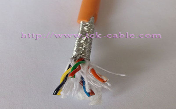 双绞屏蔽柔性电缆TRVVSP8芯0.3